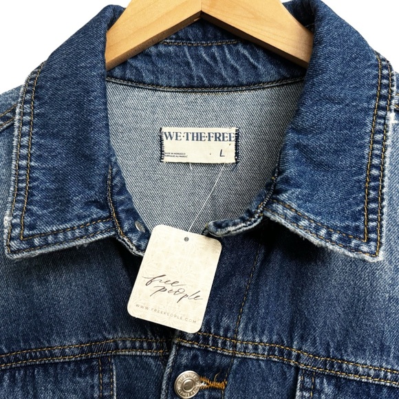 NWT Free People Marci Denim Coveralls Short Sleeve Jumpsuit High Noon - Picture 5 of 8